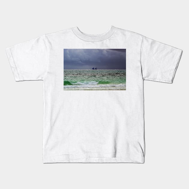 Sailing Boats, Boracay Island, Philippines Kids T-Shirt by likbatonboot